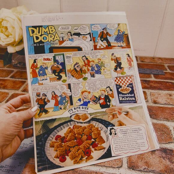 1940 Vintage Dumb Dora Comic Print Ad Shredded Wheat Ralston Cereal Advertising - Picture 10 of 14